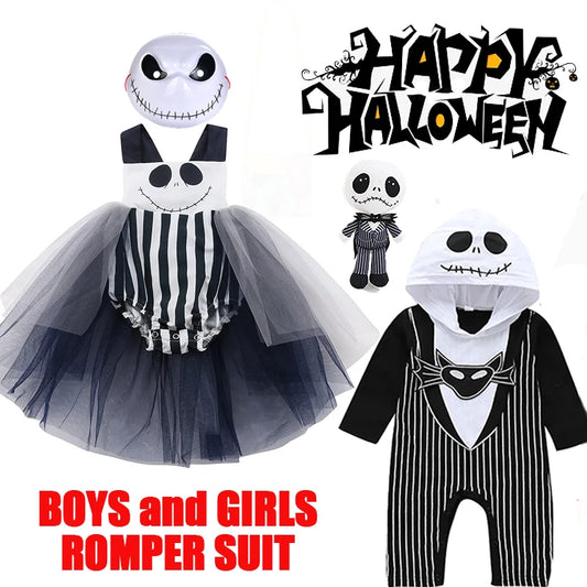 Halloween Baby Jungen Mädchen Romper Kleidung 2024 Neugeborenen Baby Romper Langarm Baumwolle Gestreiften Fledermaus Muster Mit Kapuze Overall