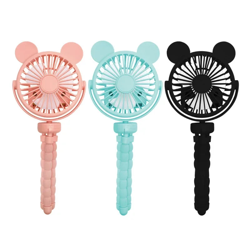 Fan for Cart Stroller Fans Portable Cartoon Outdoor Fan Clip on For Baby USB Rechargeable Handheld Electric Fan for Home 3 Speed