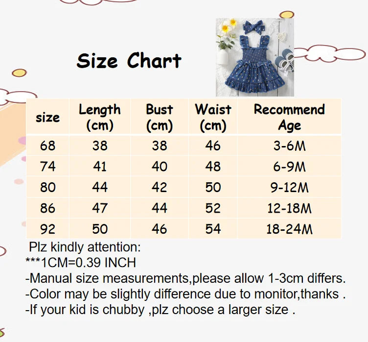 3–24 Monate Säugling Baby Mädchen Golden Dot Slip blaues Kleid Kleinkind Mädchen Sommer Mode Party Prinzessin Kleider mit Stirnband 2-tlg. Set