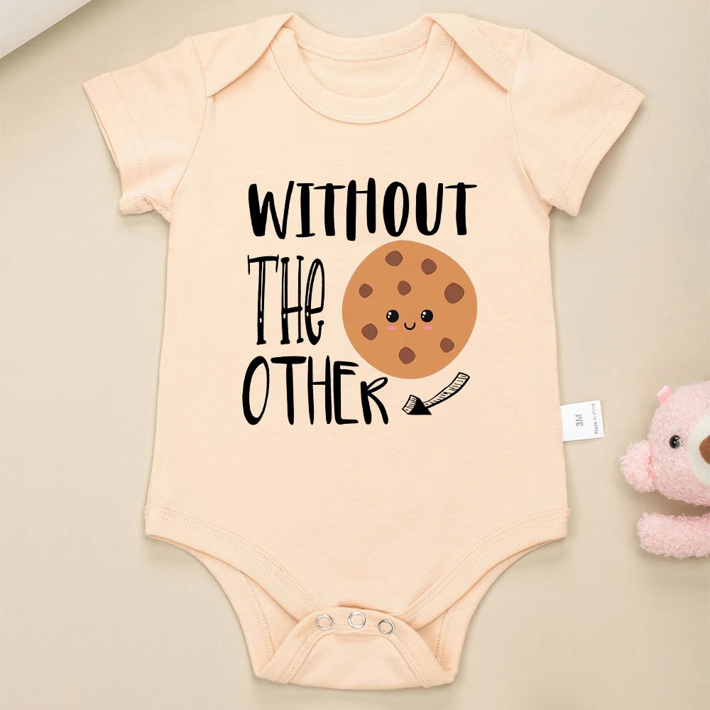 Can't Have One Without The Other Twin Baby Boys Clothes Bodysuits Cute Print Fashion Newborn Onesie Summer Ropa De Bebe Niña