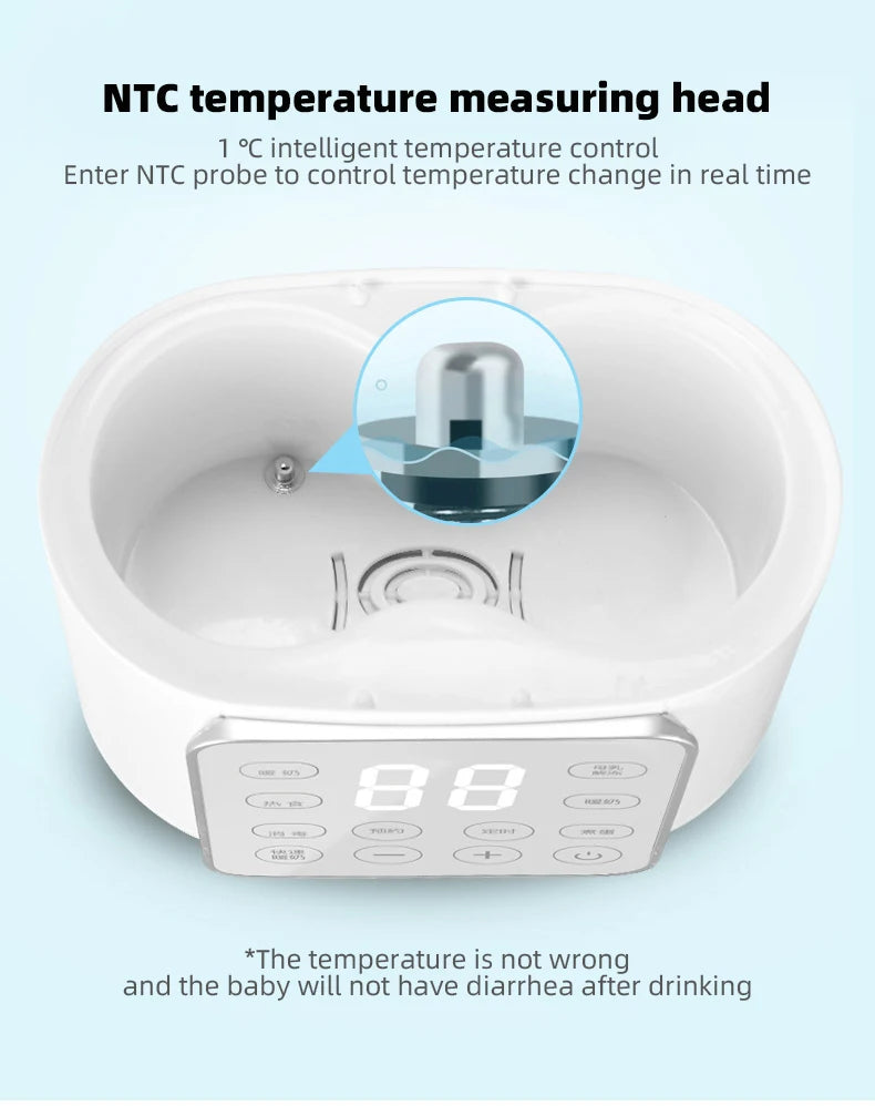 Babyflaschenwärmer, multifunktionaler, schneller Babynahrungswärmer, Babymilchwärmer und Sterilisator mit genauer Temperaturregelung