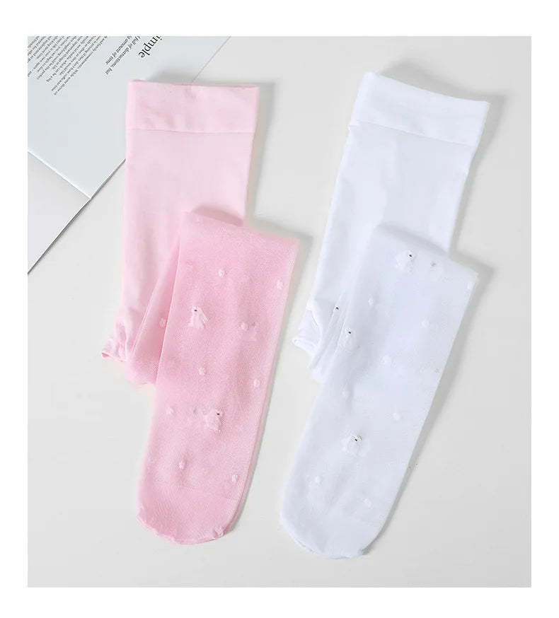 Summer thin children Tights girls stockings baby rabbit anti-mosquito sox leggings hook silk stocking dance pantyhose