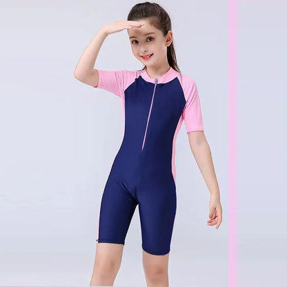 Children's Swimsuit Boys and Girls One-Piece Training Suit Swimsuit Middle-Aged Children boys and Girls Set