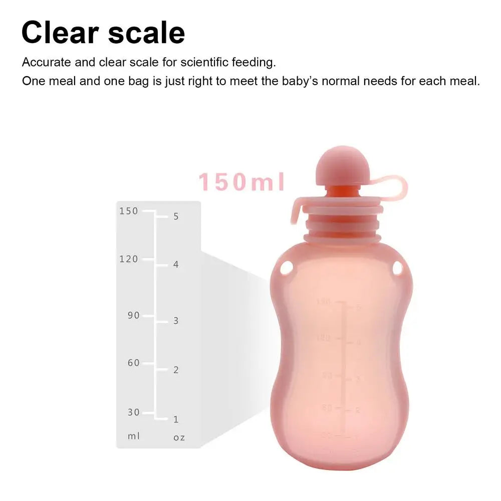 Resuable Breast Milk Storage Bags Silicone Leakproof Containers For Breastmilk Freezer Storing Fruit Purees Juice Accessories