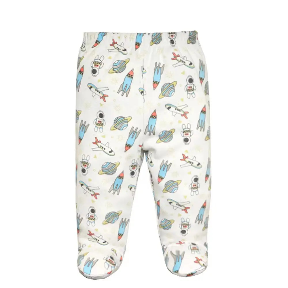 3/4/5 Teile/los Neugeborenen Baby Hosen Weiche Baumwolle Cartoon Jungen Hosen Frühling Herbst Footed Infant Baby Mädchen hosen Streifen Baby Hose