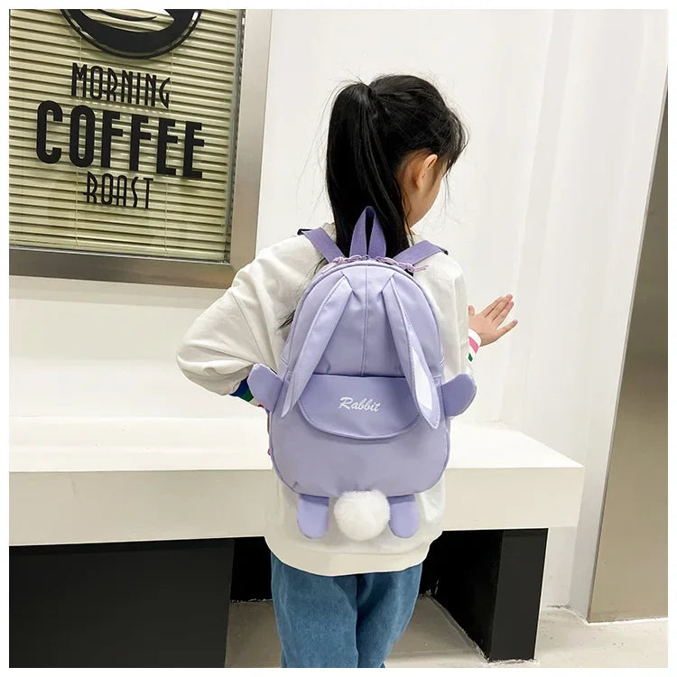 New Fashion Children School Bags Bunny Portable Backpacks Kids Travel Rucksacks Cute Boys and Girls School Book Backpack 20L