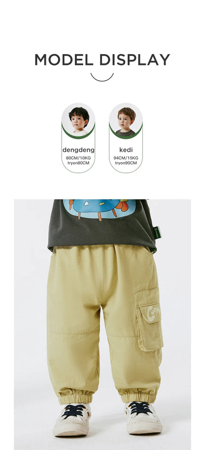 Amila Baby Hose 2024 Frühjahr Neue Jungen Kinder Modische Casual Einfarbig Vielseitige Cargohose