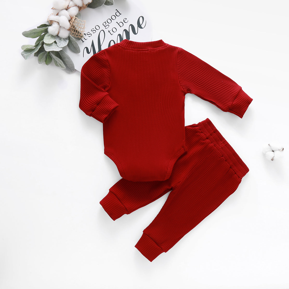 Ma&Baby 0-24M Newborn Infant Knit Baby Boy Girl Clothes Set Long Sleeve Button Romper Pants Outfits Autumn Spring Baby Clothing