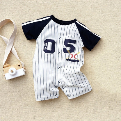 3-18M Sommerkleidung für Baby Mädchen Kurzarm Kleinkinder süße Baumwollspielanzug Baby Jungen Kleidung Druck Boutique Kleidung Onesie