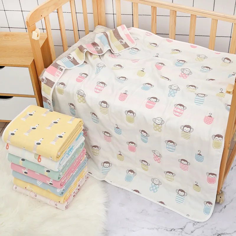 Baby Gaze Bad Handtuch Neugeborenen Jacquard Sechs Schichten Gaze Abdeckung Decke Sommer Baby Kindergarten Handtuch Quilt