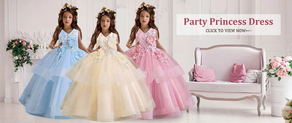 Girls' Trail Party Dress Elegant Girls' Halloween Performance Dress 3-10 Year Old Model Walk Party Dress 2023 New Christmas Dres