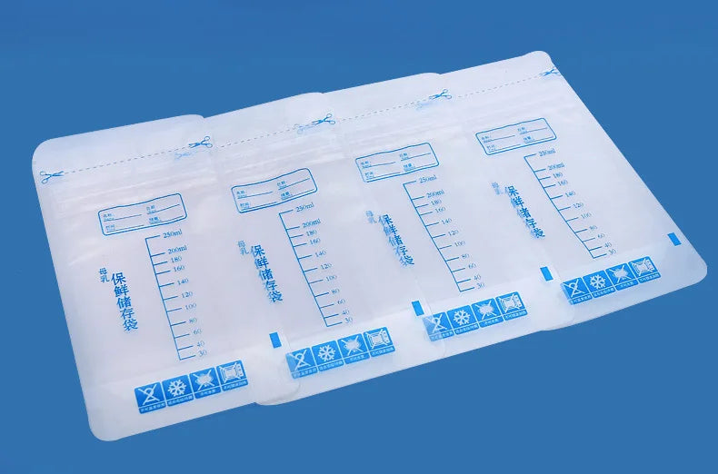 Milch-Gefrierbeutel, 250 ml, für Muttermilch, Babynahrung, Aufbewahrungstasche für Muttermilch, BPA-frei, babysicher, Fütterungsbeutel, 30 Stück