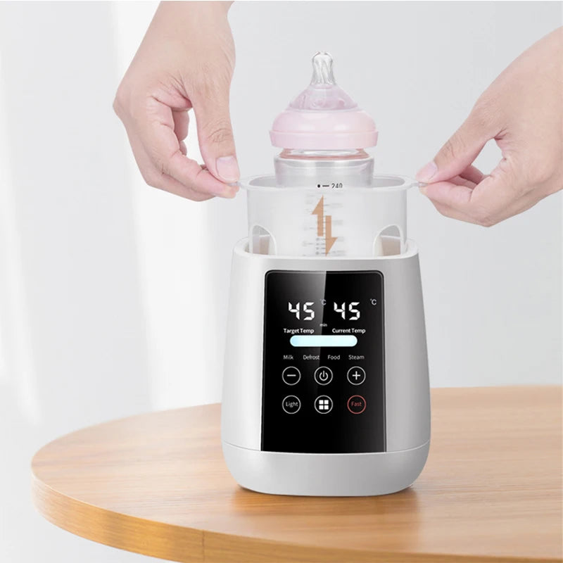 Baby Bottle Warmer & Sterilizer 6-in-1Multifuntion Breast Milk Warmer Accurate Temperature Control Baby Bottle Heater