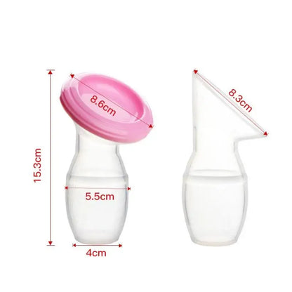 Portable silicone manual breast milk pump, breast milk storage and collection device