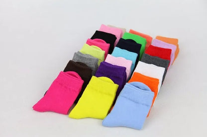 20 stück = 10 Paar Kinder Socken Frühling &amp; Herbst Baumwolle Hohe Qualität Candy Farben Mädchen Socken Mit Jungen Socken 1-9 jahre Kinder Socken