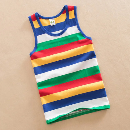 2022 Summer Striped Tank Top for Girls - Cotton Undershirt Camisole