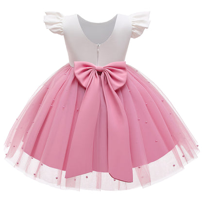 Mädchen Formelle Hochzeit Party Kleid für 1-5 Jahre Säugling Geburtstag Taufe Spitze Elegantes Kleid Weihnachtsblumenkleider für Baby Mädchen