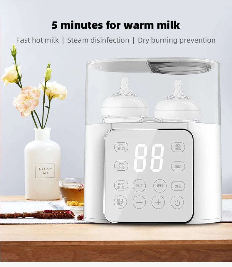 Baby Feeding Bottle Warmer Multi Function Fast Baby Food Heater Baby Milk Warmer Steriliser with Accurate Temp Control