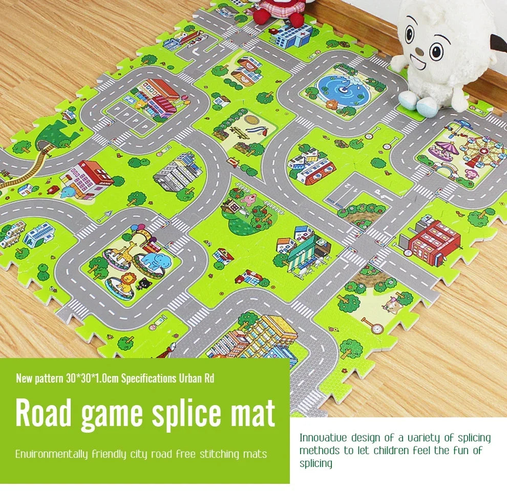 Babyspielmatten Eva-Schaum Puzzlematte Kinderzimmer Aktivitäten Spielmatte für Baby Interlock Bodenteppich 30*30CM/Set Spielzeug Geschenk