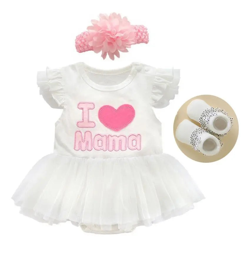 Neugeborenen Baby Sommer Body Säugling Mädchen Prinzessin Kleid Baby Taufe Taufe Kleid Party Hochzeit 0-3 3-6 6-9 Monate Body