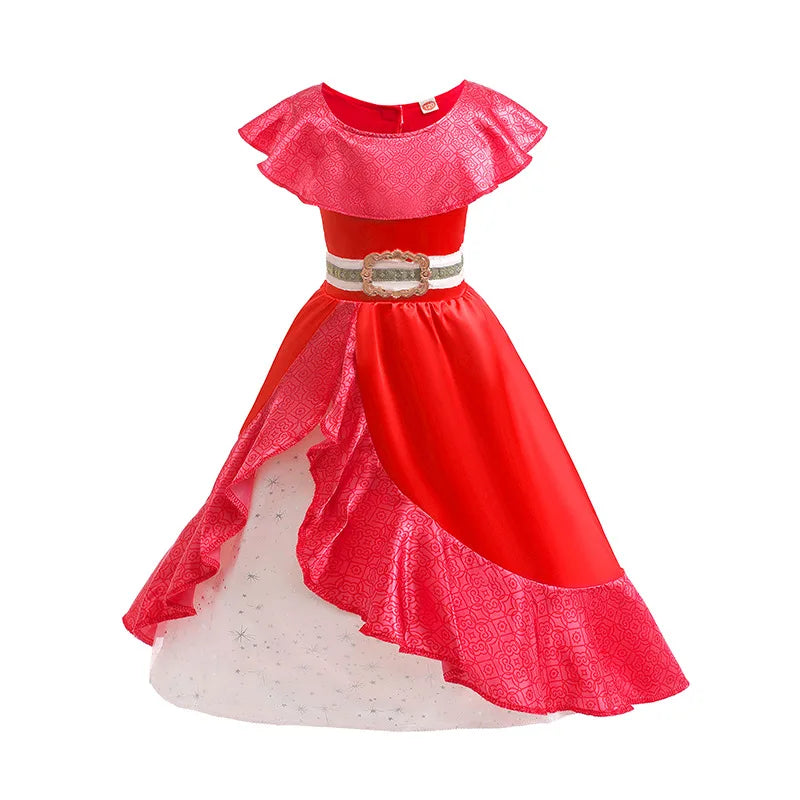 Elena Kleid Mädchen Prinzessin Cosplay Kostüm Kinder Geburtstag Party Überraschung Geschenk Avalor Phantasie Kleid Anime Rolle Spielen Luxus Outfit