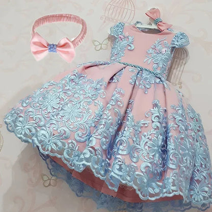 2024 Retro Neugeborenen Baby Mädchen Schneewittchen Prinzessin Kleid Backless Gericht Mädchen Geburtstag Hochzeiten Kleider Kinder Mädchen Party Kleid