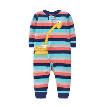 Winter Baby Clothes Pajamas Boy Girl Warm Infant Rompers Autumn Zipper Fleece Overall Animal Jumpsuit Clothing 9 12 18 24 months