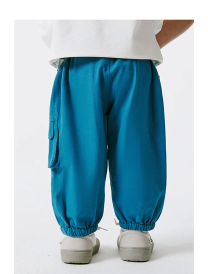 Amila Baby Hose 2024 Frühjahr Neue Jungen Kinder Modische Casual Einfarbig Vielseitige Cargohose