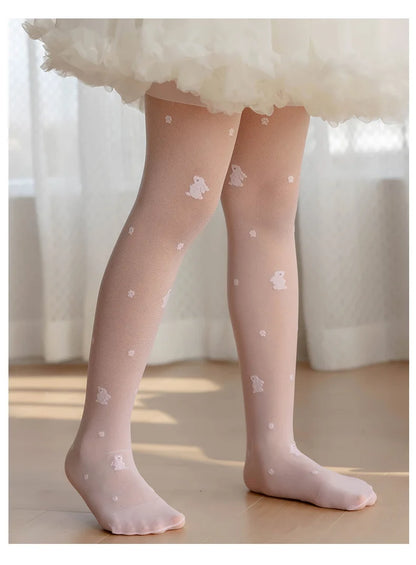 Summer thin children Tights girls stockings baby rabbit anti-mosquito sox leggings hook silk stocking dance pantyhose