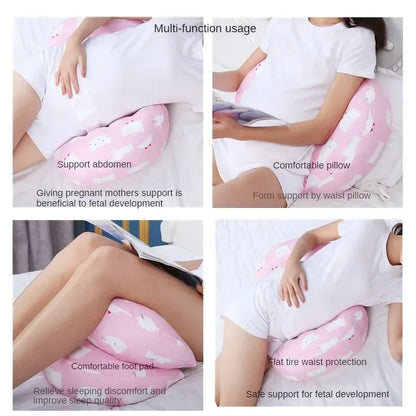 Waist Pillow for Pregnant Women Multifunctional Abdominal Protection Side Lying Artifact U-shaped Cushion Maternity Body Pillow