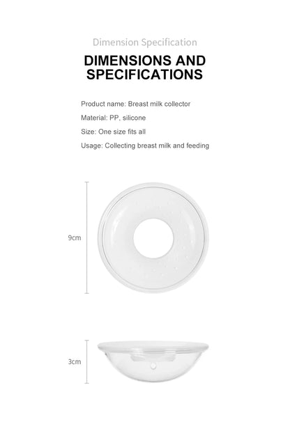 Tragbarer Muttermilchsammler, verhindert Auslaufen und Überlaufen, schützt die Babymilch und schützt die Brustwarzen, sammelt die Muttermilch