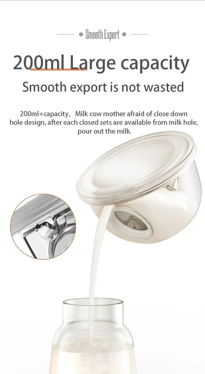 Electric Breast Milk Extractors BPA Free 3 Modes & 9 Levels Low Noise Powerful Suction 1200mAh Portable Breasmilk Pump Handsfree