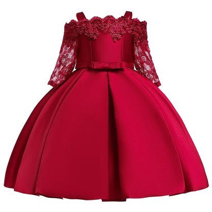 Grünes Weihnachtsprinzessinkleid für Mädchen, Kinderkostüm, elegante Kinder, Hochzeit, Geburtstag, Abendkleid, Schleife, Mädchen, Partykleider, 3–10 Jahre