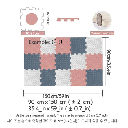 30 × 30 CM Anti-Rutsch-Baby-Puzzle-Bodenmatte, EVA-Schaum, Babydecke, Schutzmatte, Spielaktivitätsraum, Spielmatte, Teppich für Kinder