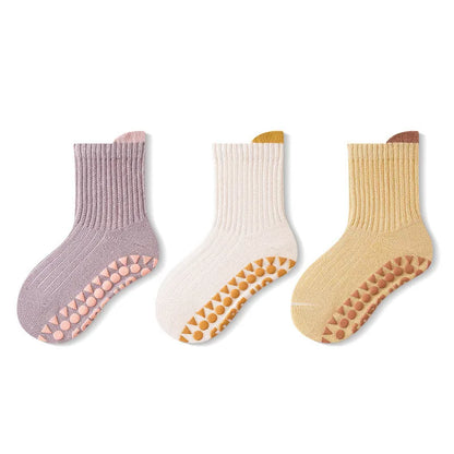 Lawadka 3 Paare/los Baumwolle kinder Socken Für Mädchen Jungen Solide Kinder Junge Mädchen Socken Nicht-slip 0-5T Casual Baby Kleinkind Socke 2024