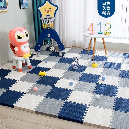 12 Pcs Foam Baby Play Mat - Interlocking Puzzle Tiles for Kids