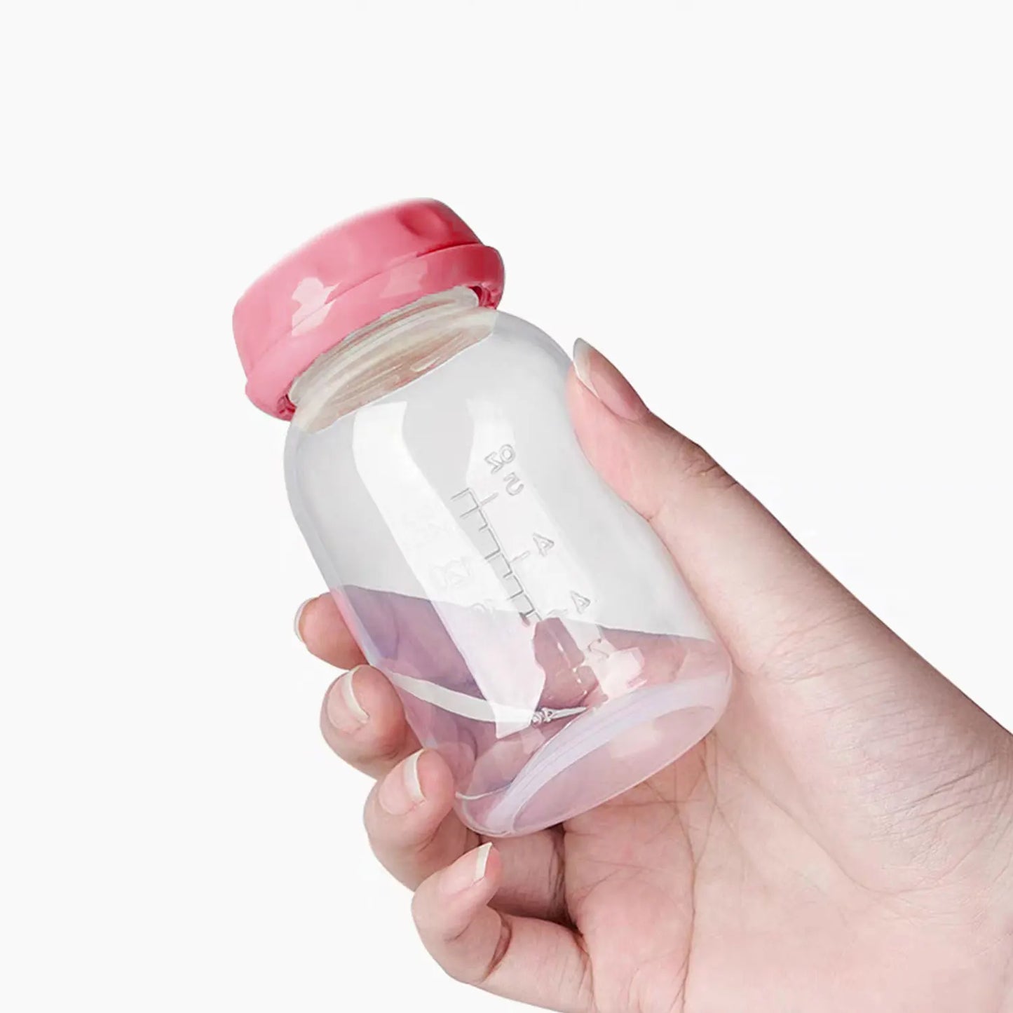 PP-Babyflasche, 125 ml Kühlflasche, Muttermilch-Aufbewahrungsflasche, sturzsicherer und auslaufsicherer Weithalsbecher