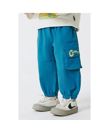 Amila Baby Hose 2024 Frühjahr Neue Jungen Kinder Modische Casual Einfarbig Vielseitige Cargohose