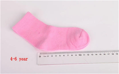 20 stück = 10 Paar Kinder Socken Frühling &amp; Herbst Baumwolle Hohe Qualität Candy Farben Mädchen Socken Mit Jungen Socken 1-9 jahre Kinder Socken