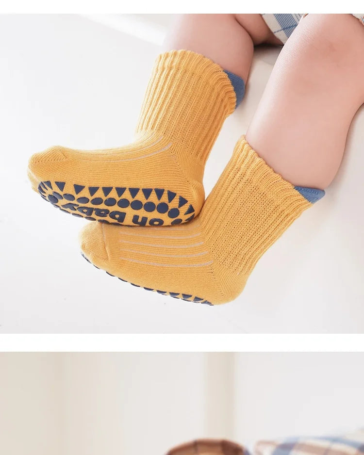 Lawadka 3 Paare/los Baumwolle kinder Socken Für Mädchen Jungen Solide Kinder Junge Mädchen Socken Nicht-slip 0-5T Casual Baby Kleinkind Socke 2024