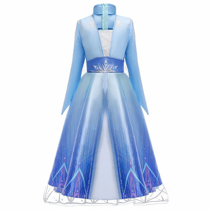 Disney Frozen Mädchen Kleid Elsa 2 Prinzessin Cosplay Kostüm Kind Phantasie Kinder Kleider Vestidos Schneekönigin