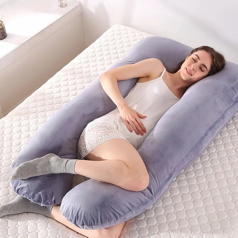 U-shaped Pillow Cotton for Pregnant Women Pregnancy Pillow Nursing Pad Sleeping Pillow for Pregnant Women Hug Pregnancy Pad