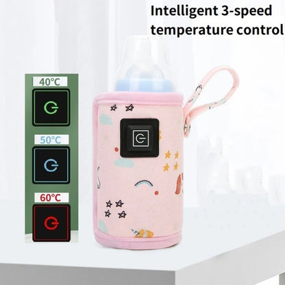 Portable USB Baby Bottle Warmer Travel Milk Warmer Infant Feeding Bottle Heated Cover Insulation Thermostat  Heater Dropshipping