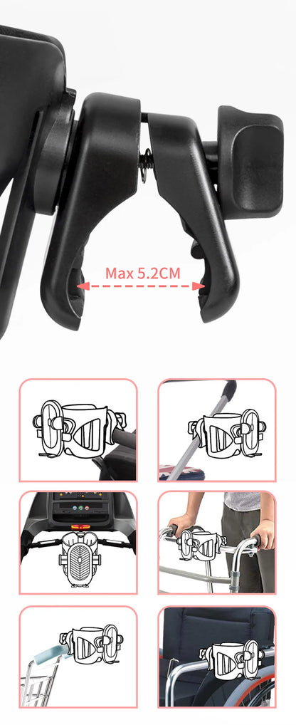 Cup Holder For Stroller Phone Holder Milk Bottle Support For Outing Anti-Slip Design Universal Pram Baby Stroller Accessories