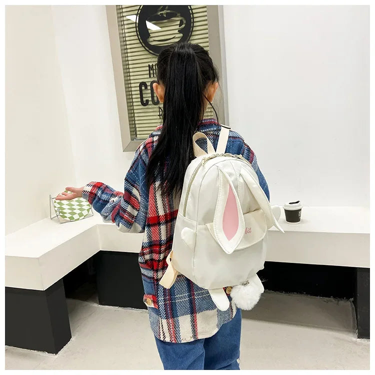 New Fashion Children School Bags Bunny Portable Backpacks Kids Travel Rucksacks Cute Boys and Girls School Book Backpack 20L