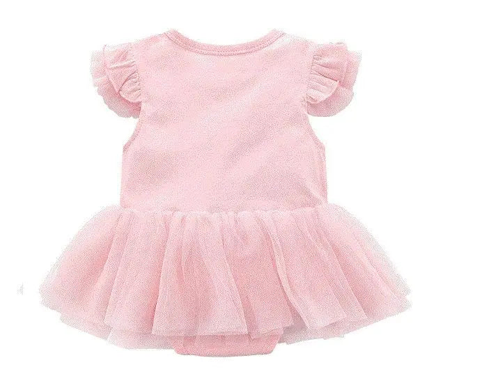 Newborn Baby summer bodysuit infant girls princess dress baby christening baptism gown party wedding 0-3 3-6 6-9 months bodysuit