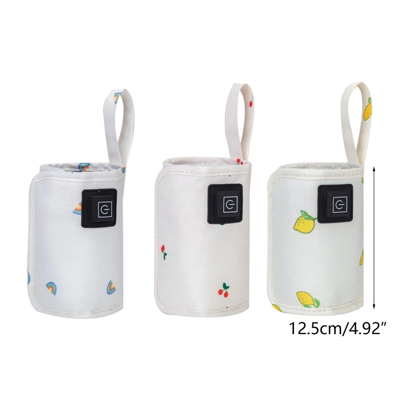 Portable USB Baby Bottle Warmer Travel Milk Warmer Infant Feeding Bottle Heated Cover Insulation Thermostat  Heater Dropshipping