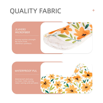 Happyflute 1PCS Reusable Bamboo Terry 300mm Washable Sanitary Liner Reusable Mum's Menstrual Pads