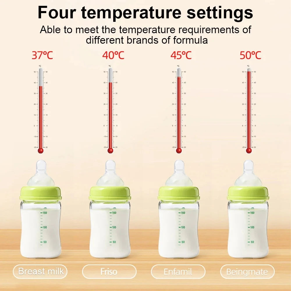 Tragbarer Flaschenwärmer für Babymilch, wiederaufladbar über USB, 8800 mAh, Temperatureinstellung, schnelle Milcherwärmung, Babyflaschenwärmer für unterwegs