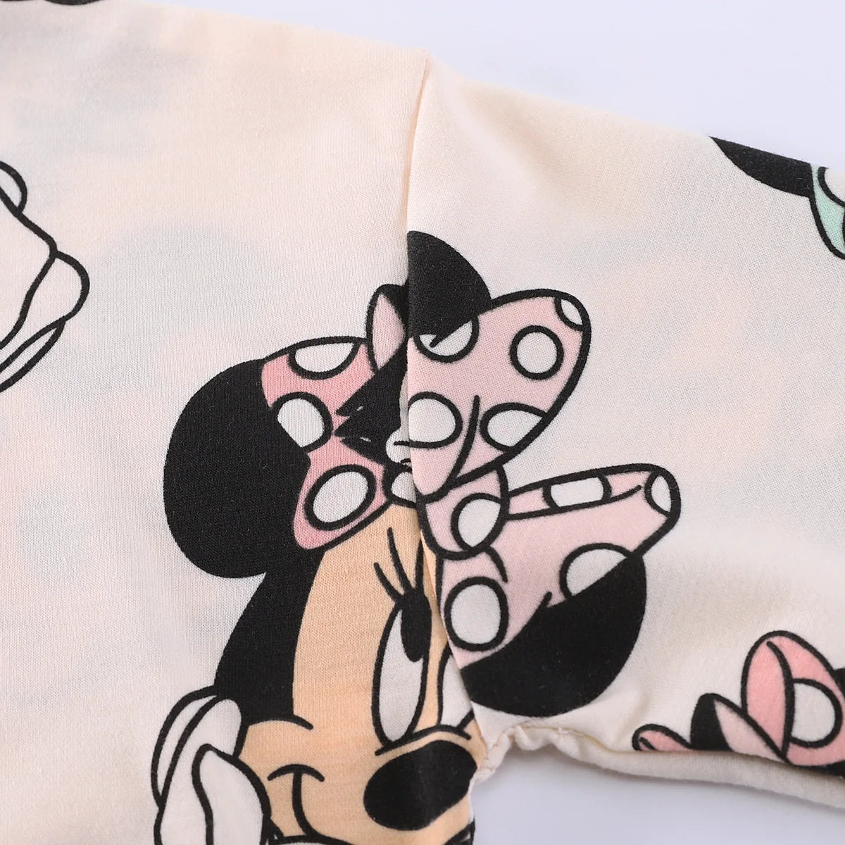 Disney Minnie Maus Kapuzenpullover 2-teiliges Set für Kinder Mädchen Herbst Langarm Kapuzenpullover Set Kinder Freizeitkleidung Outfits